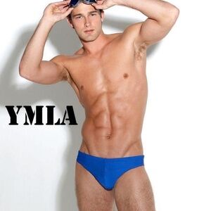 YMLA Low Rise Pouch Swim Briefs Medium 32-40" waist Gently worn